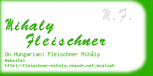mihaly fleischner business card