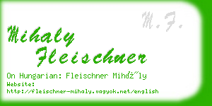mihaly fleischner business card